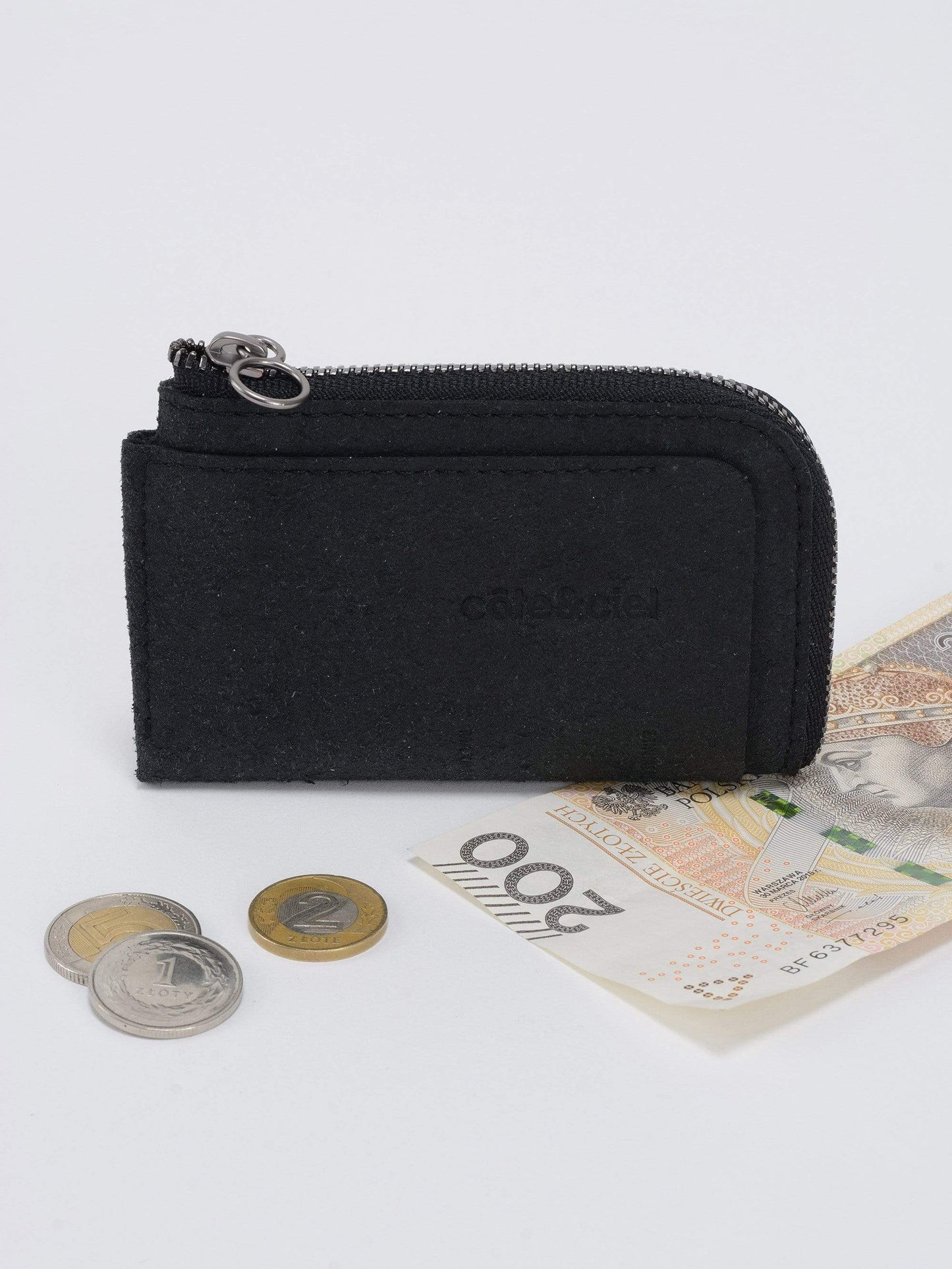 Zippered Wallet Recycled Leather