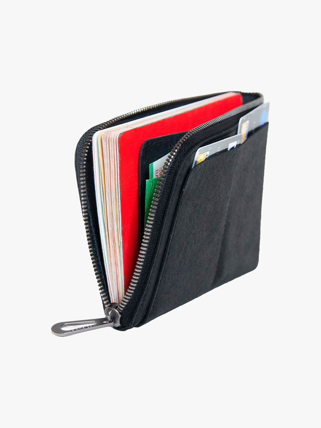 ZIPPERED WALLET L PETITS BLACK
